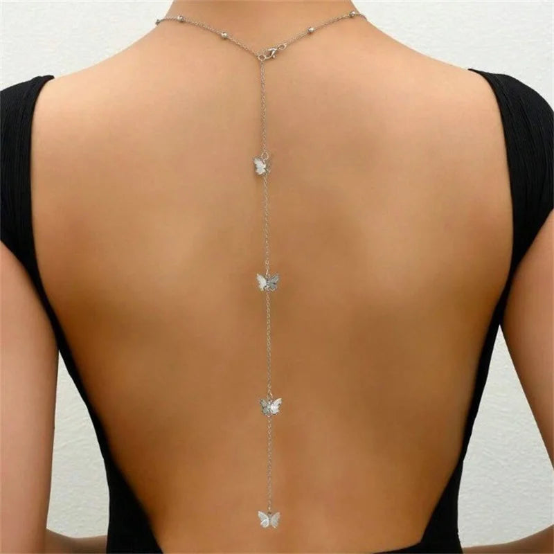 Butterfly Back Drop Necklace