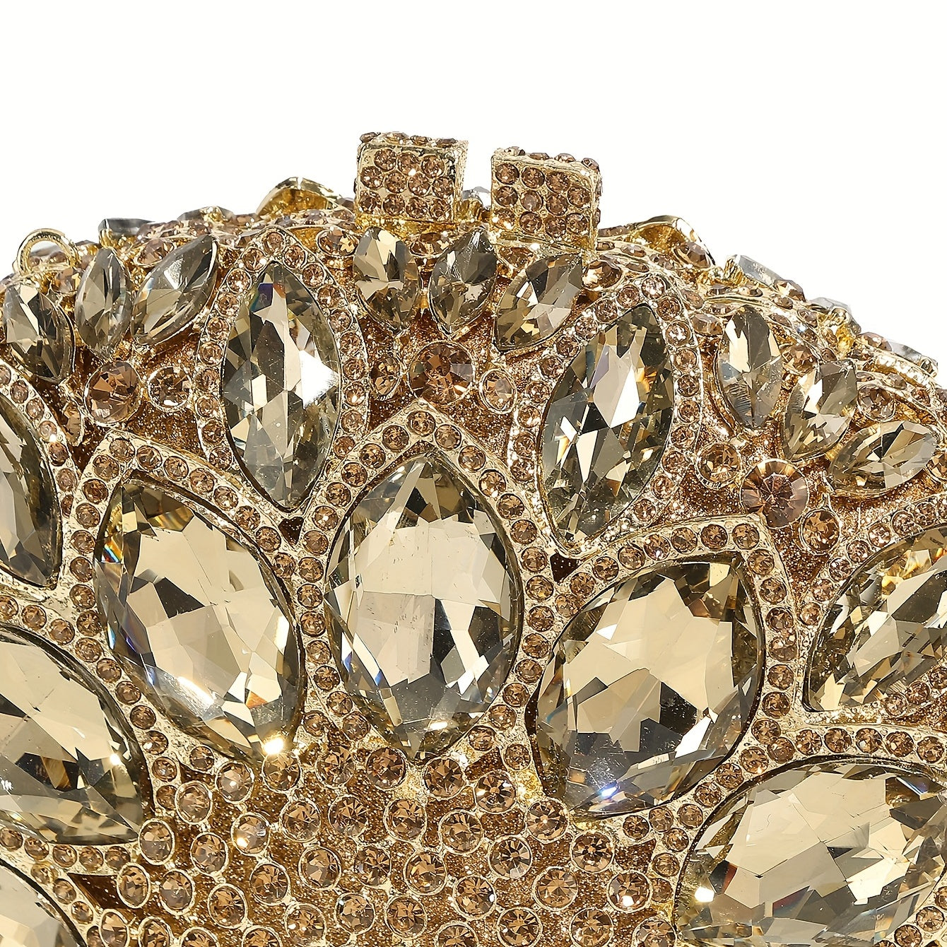 Luxury Rhinestone Evening Oval Clutch