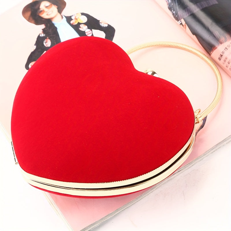 Elegant Heart Shaped Evening Clutch
