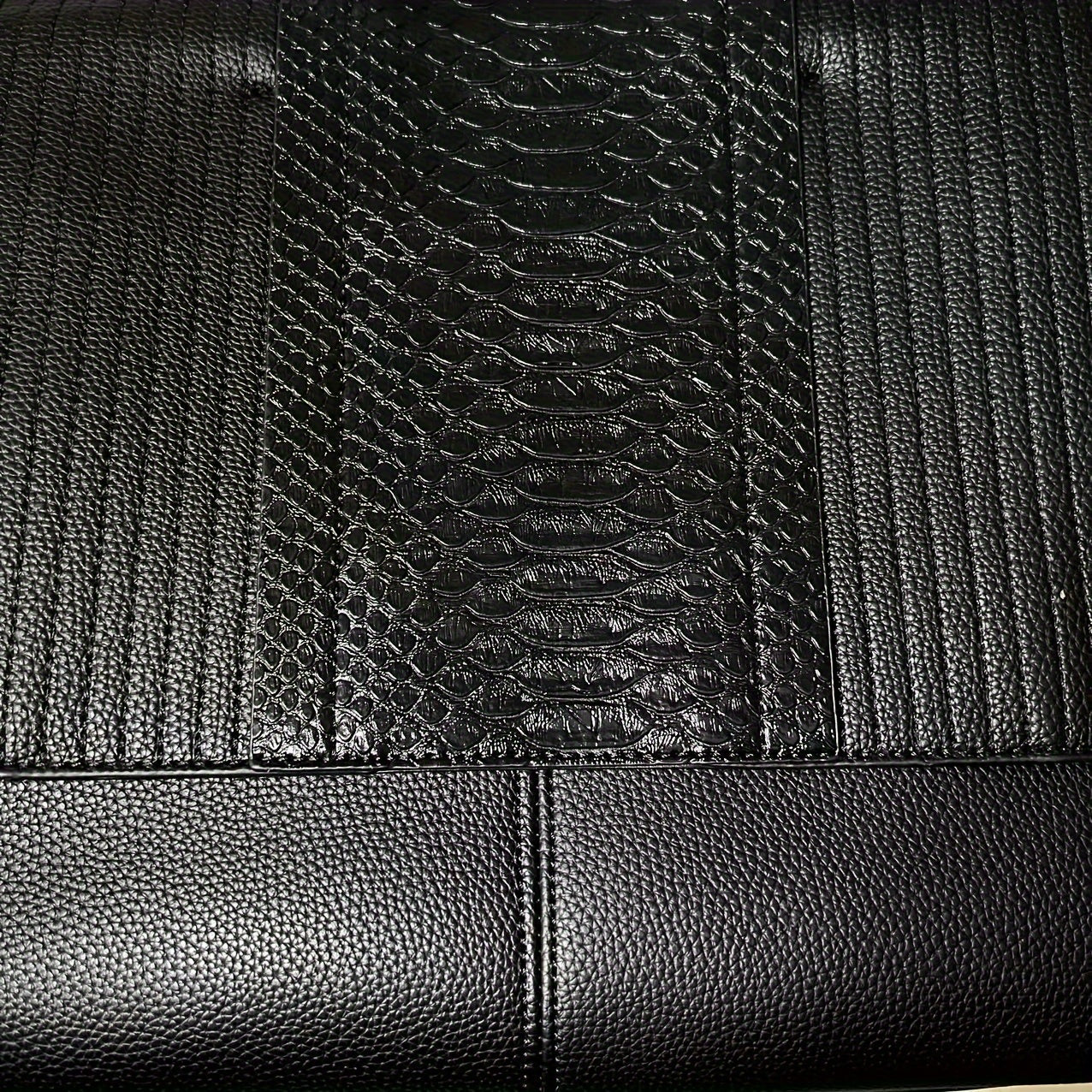 Crocodile Embossed Faux Leather Handbag