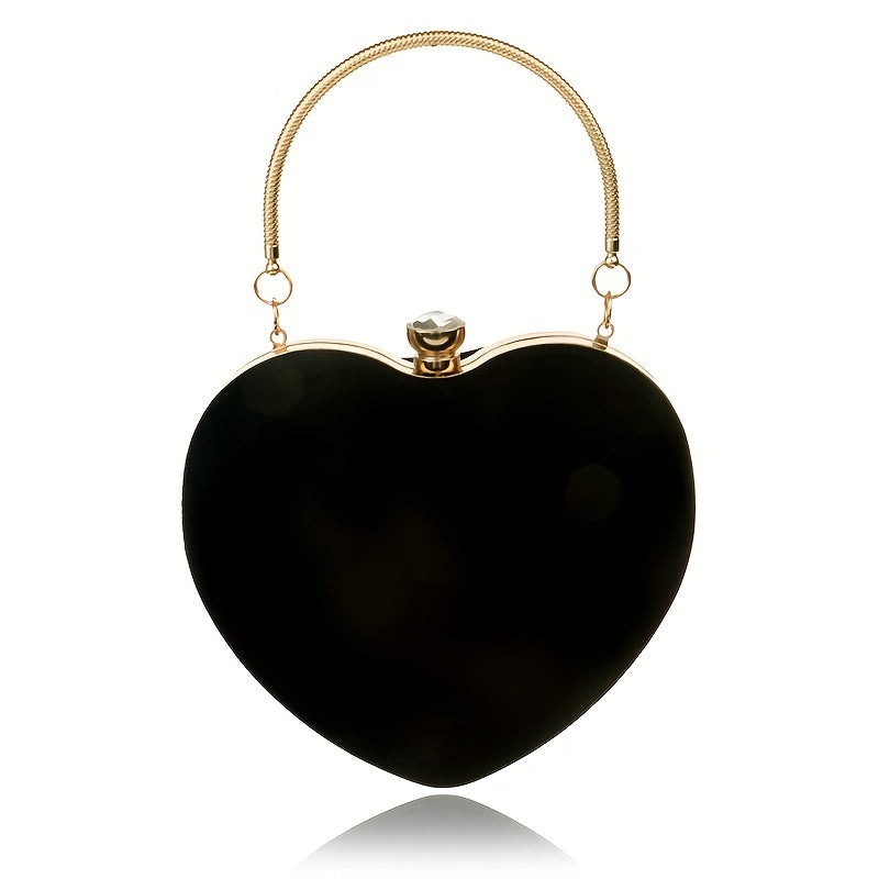 Elegant Heart Shaped Evening Clutch