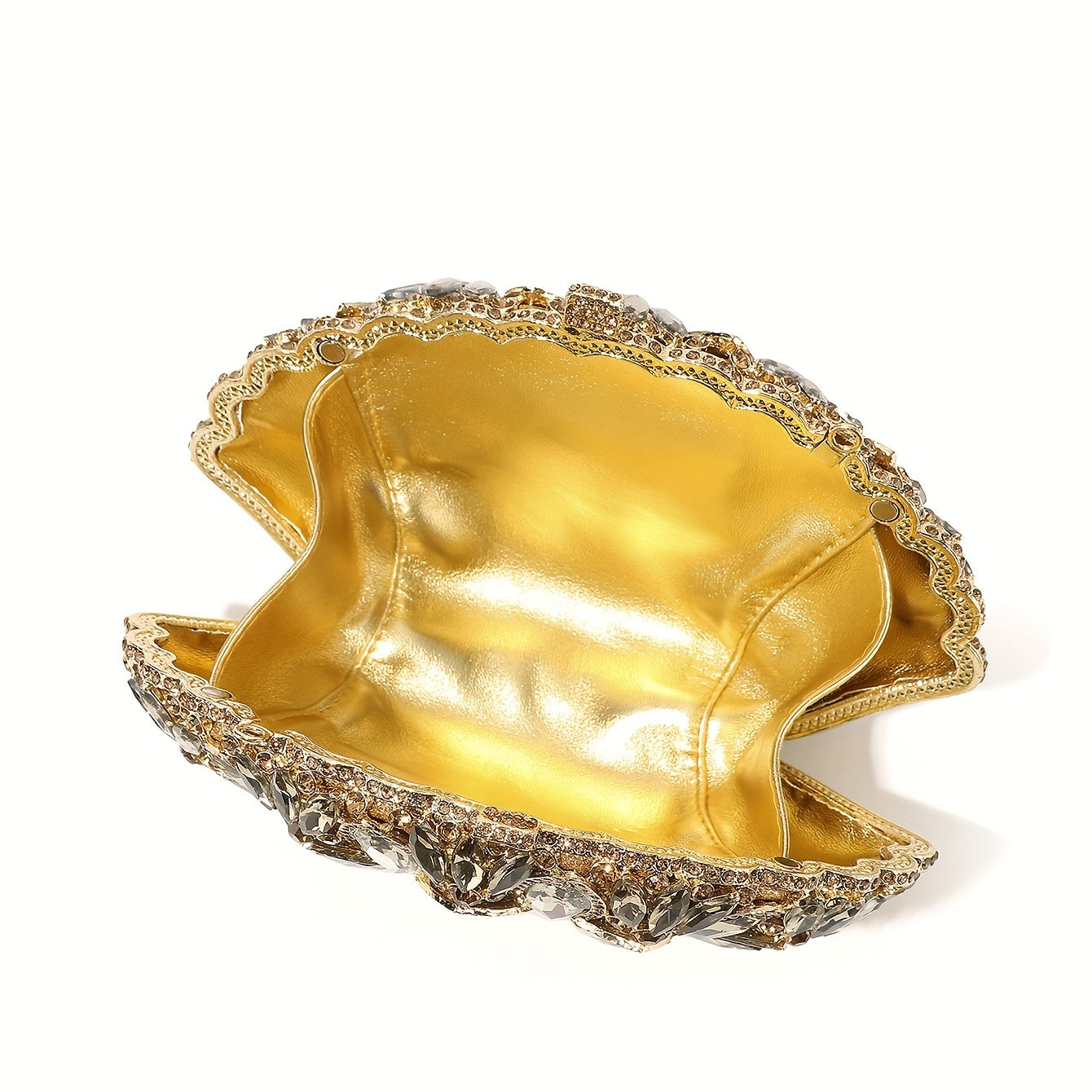 Luxury Rhinestone Evening Oval Clutch