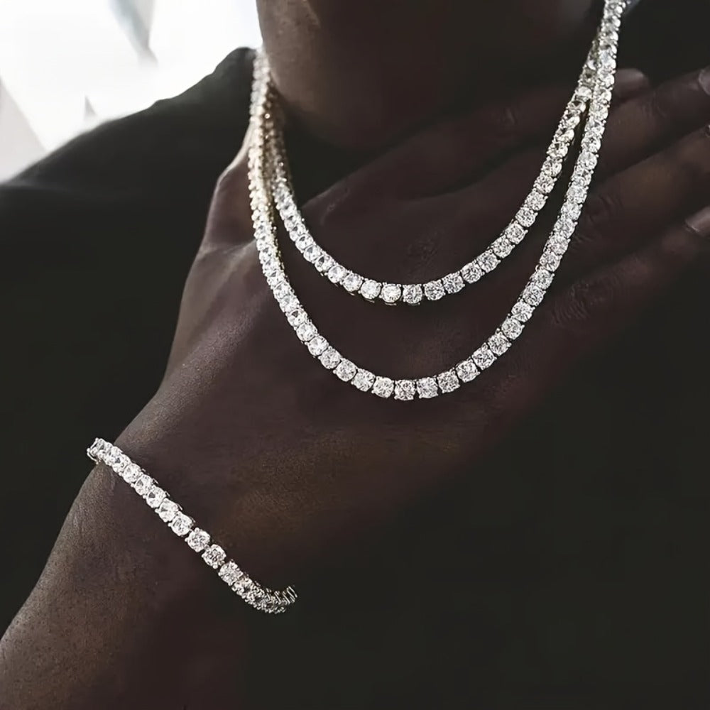 Moissanite Tennis Bracelet 925 Silver GRA Certified Unisex Jewelry