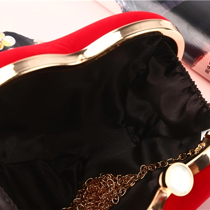 Elegant Heart Shaped Evening Clutch