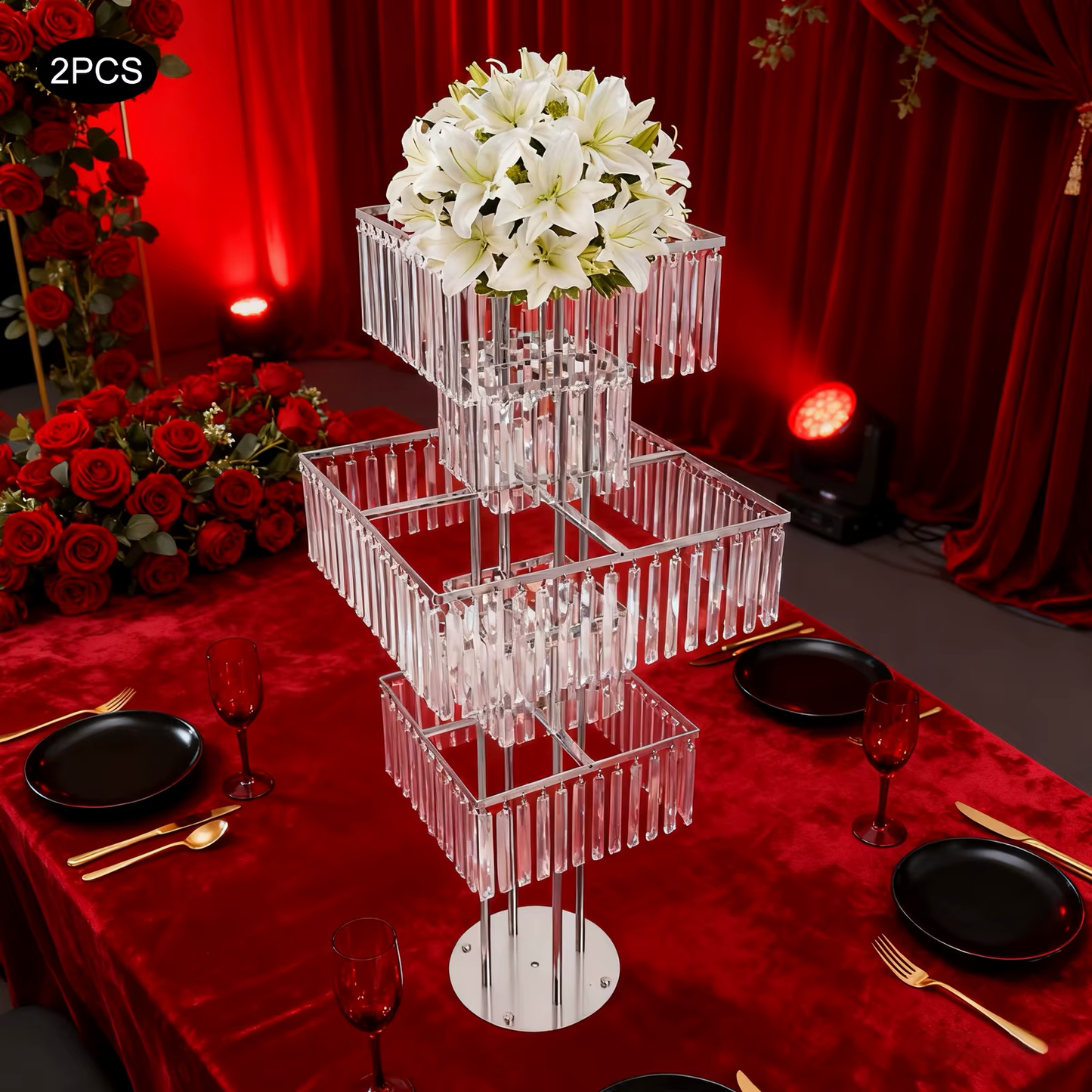 2pcs 5-Tier Flower Vase Stand