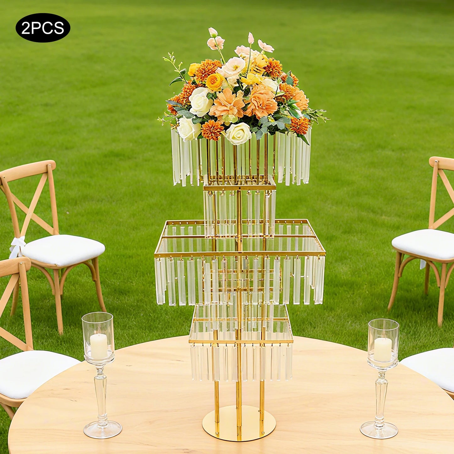 2pcs 5-Tier Flower Vase Stand