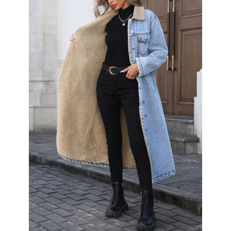 Winter Women Denim Coat