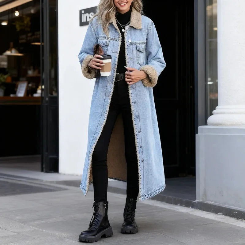 Winter Women Denim Coat