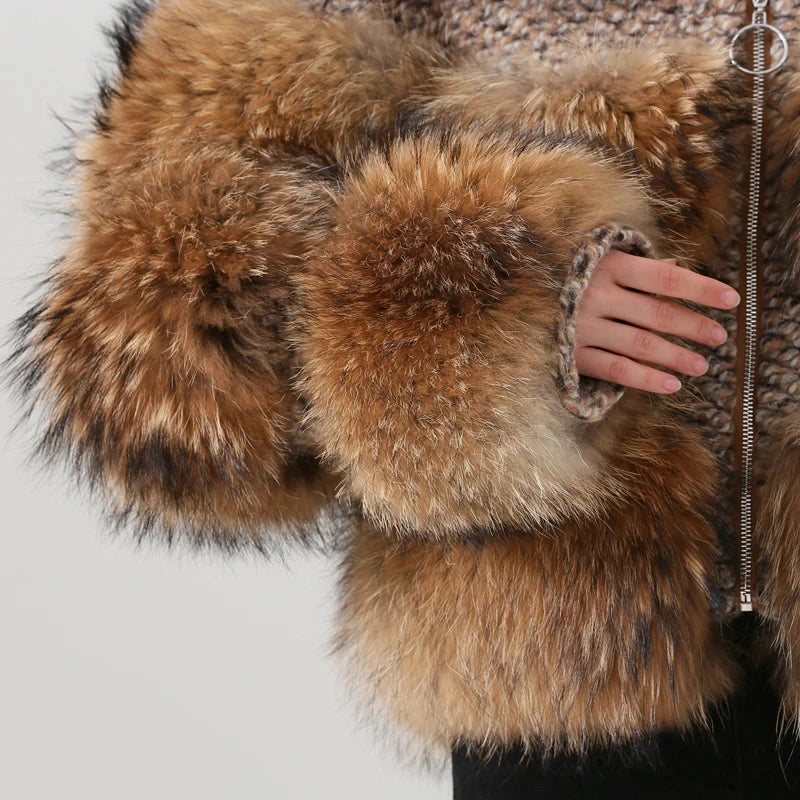 Real Raccoon Fur Coat