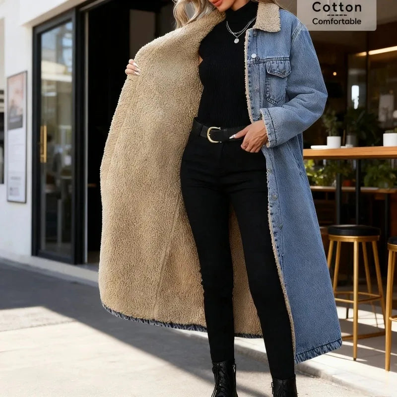 Winter Women Denim Coat