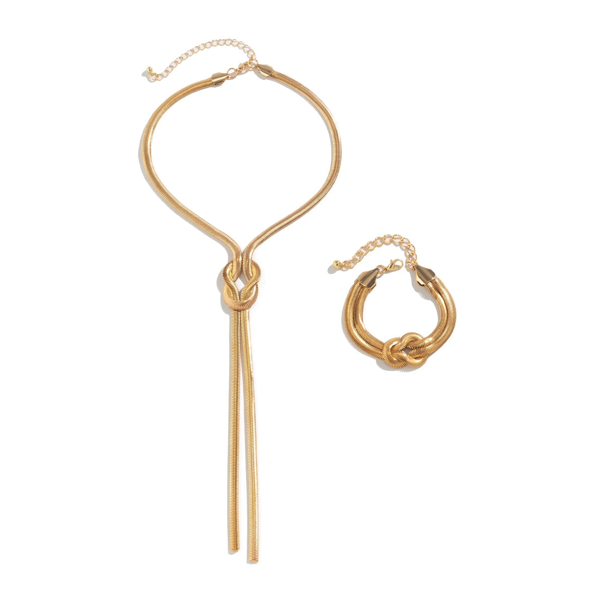 Snake Chain Necklace with Bracelet