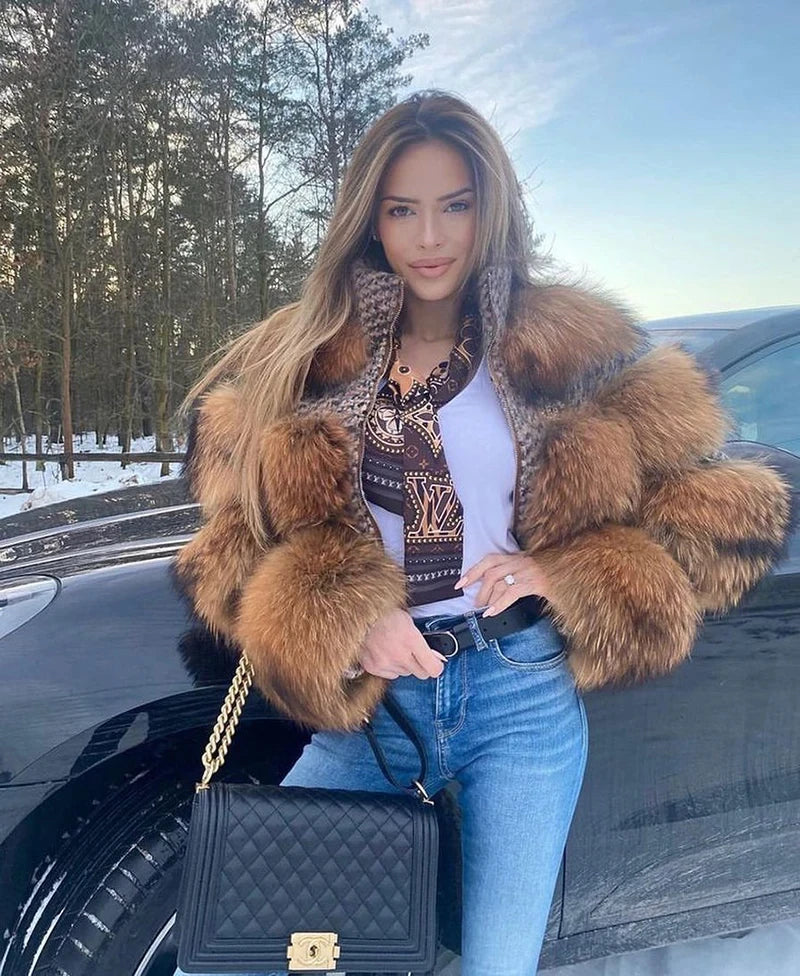 Real Raccoon Fur Coat