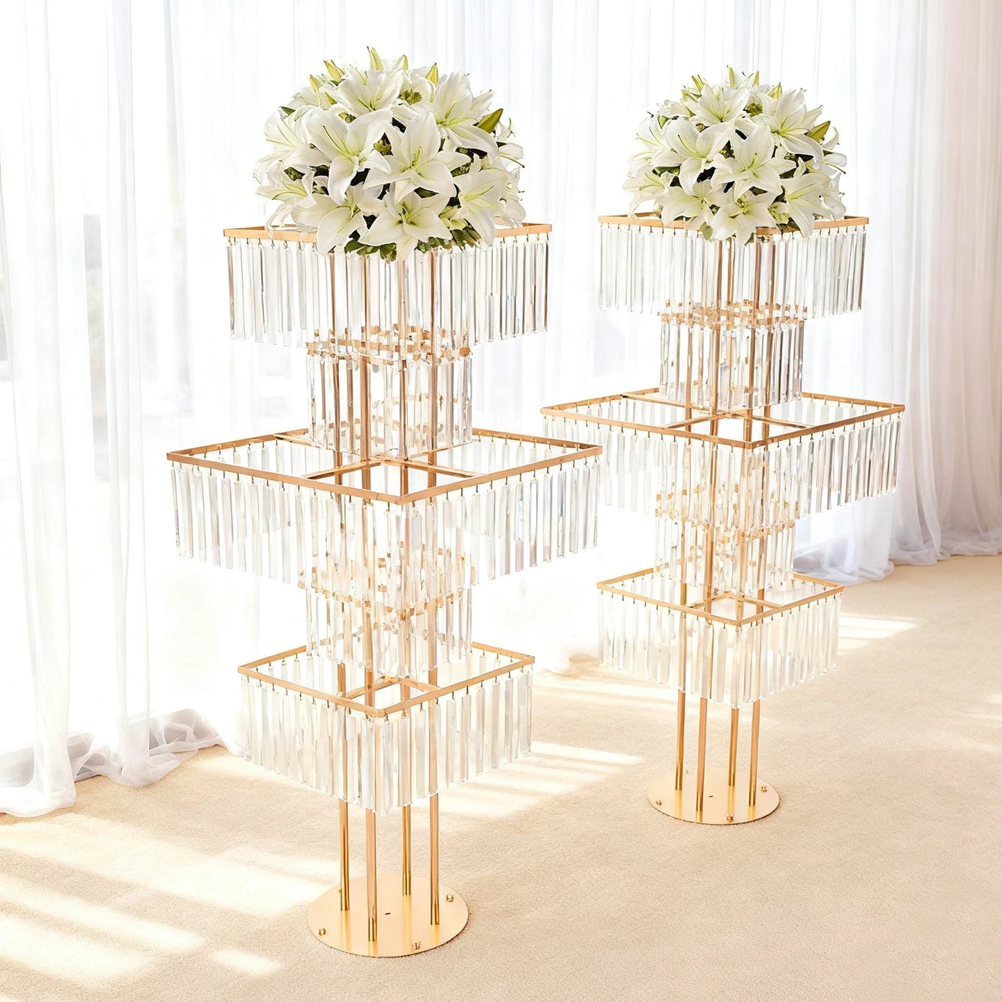 2pcs 5-Tier Flower Vase Stand