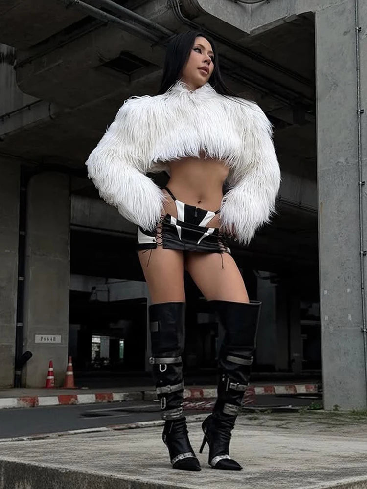 Sexy Luxury Furry Crop Jacket
