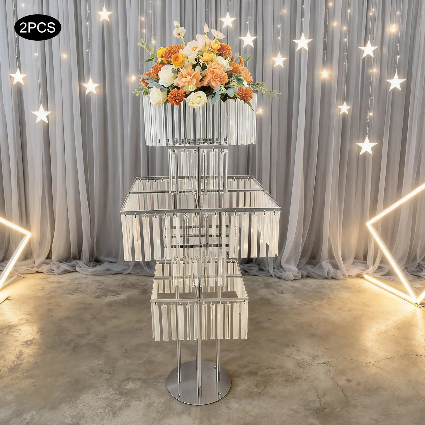 2pcs 5-Tier Flower Vase Stand