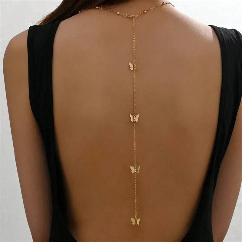 Butterfly Back Drop Necklace