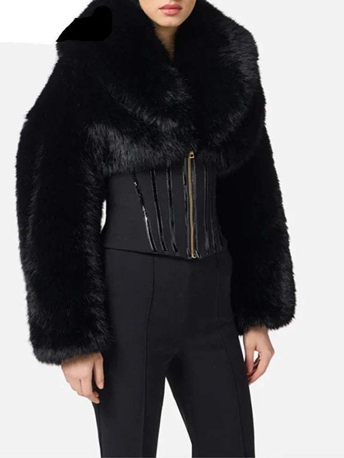Slimming Spliced Zipper Jackets