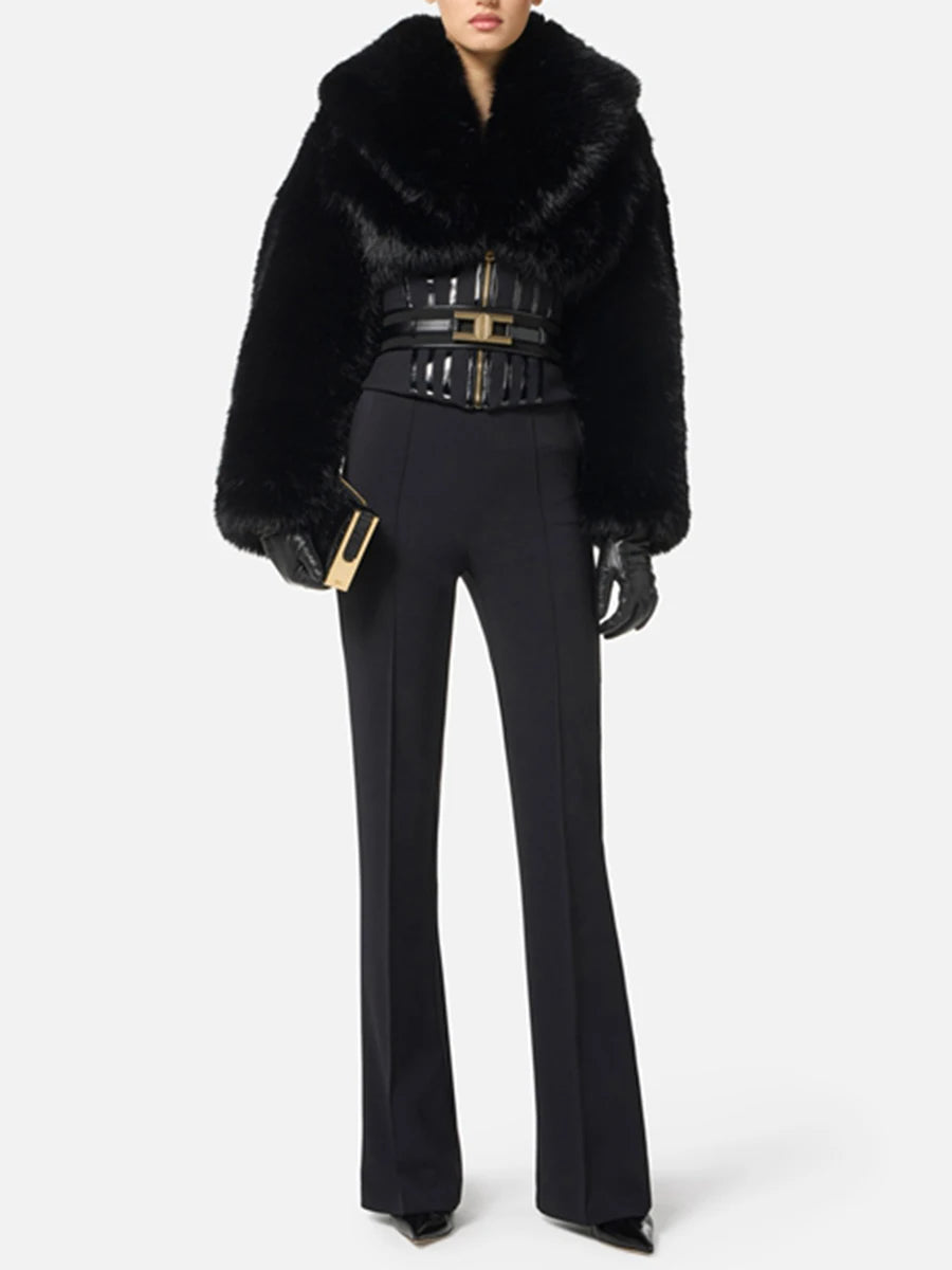 Slimming Spliced Zipper Jackets