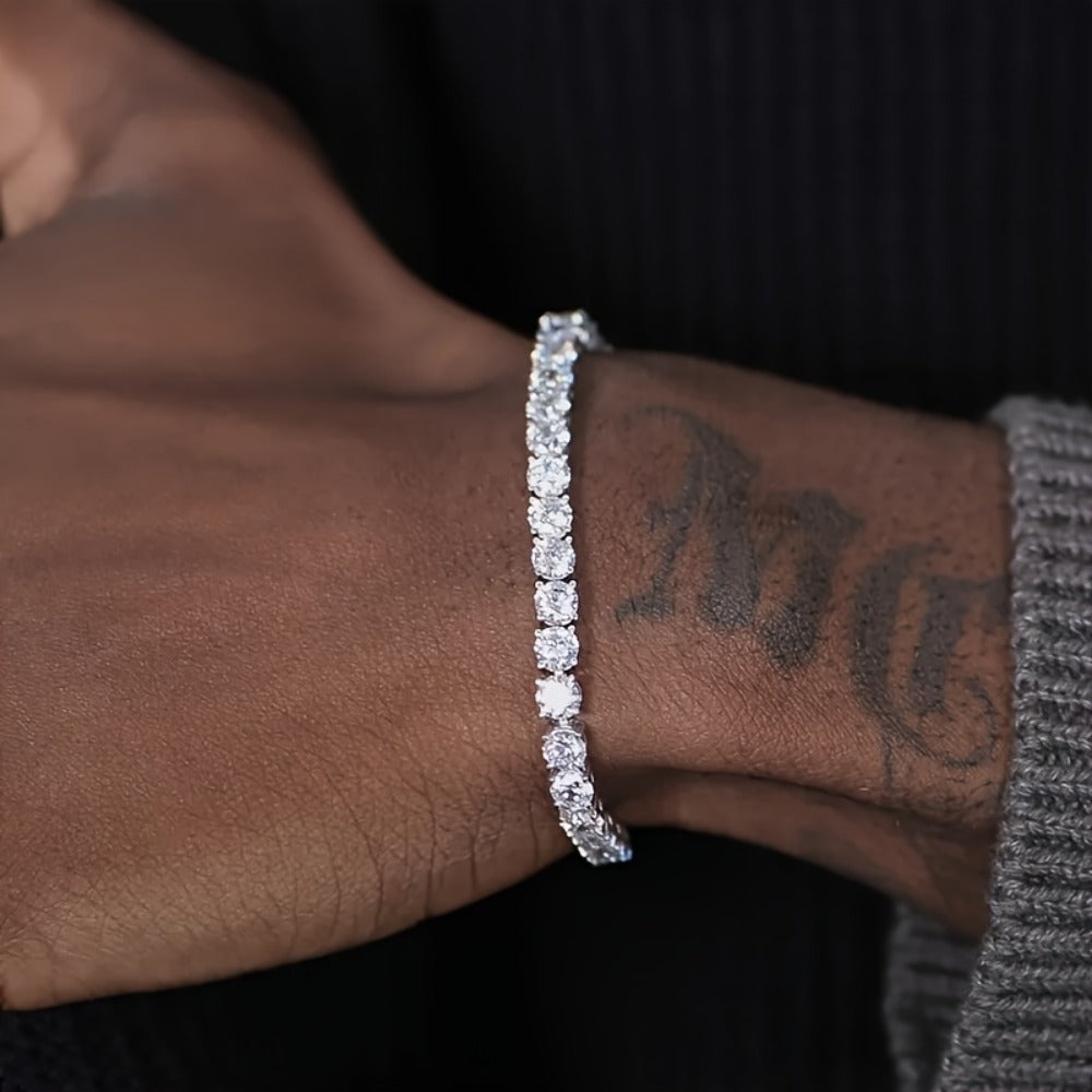 Moissanite Tennis Bracelet 925 Silver GRA Certified Unisex Jewelry