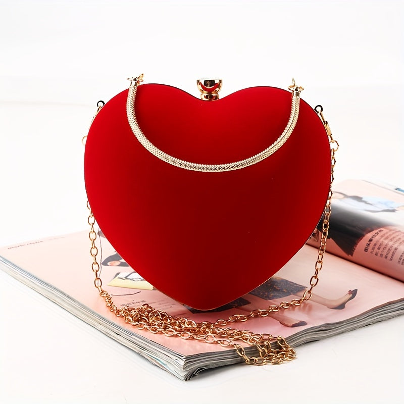 Elegant Heart Shaped Evening Clutch